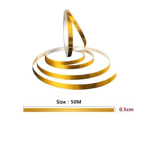 【COD】50m High Quality Pvc Household Floor Tile Wall Decoration Wallpaper Gap Seal Sticker Waterproof Joint Sticker Floor Line Decal Aluminum Foil Tape Beautifying Self-Adhesive Strips Can Be Cut Seam Stickers