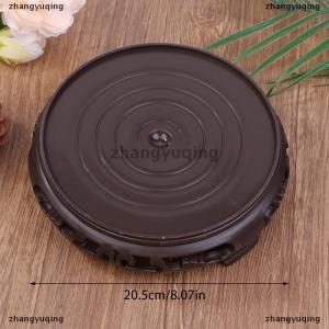 [COD] zhangyuqing Deep Brown Carving Wooden Look Plastic Base Tray Flowerpot Holder Round Square Multi-Functional Teapot Vase Fish Tank Base