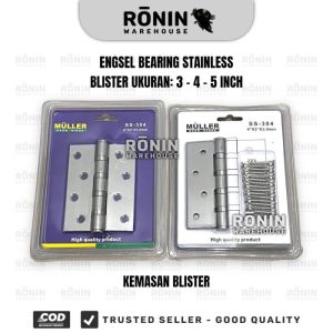 MULLER Engsel Bearing Stainless BC/Kotak 304 3 4 5 6 8 inch Pintu Jendela