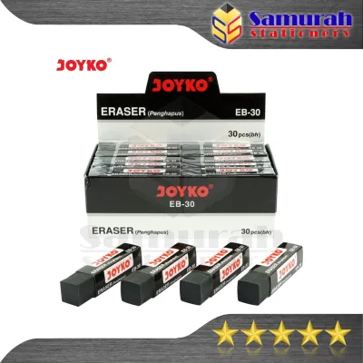 Penghapus Pensil Joyko isi 30 Tanggung / Eraser EB 30 Hitam Black / ER 30 Putih White B 30 ( 1 Pak )