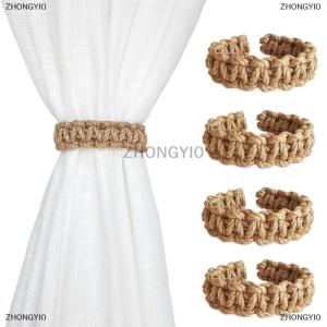[COD] ZHONGYI0 Cổ điển gai dây rèm khóa clip tie trở lại Rèm dây đeo tay dệt Twist thắt nút Rèm chủ Tieback trang trí nhà