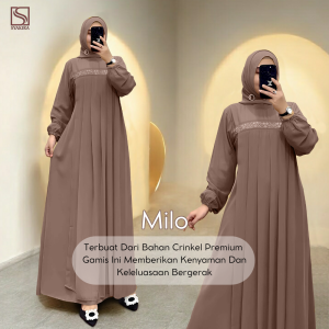 Gamis  Dress Crinkle Airflow Kombinasi cantik Gamis Terbaru Elegan Simple Mewah Gamis Payet mutiara