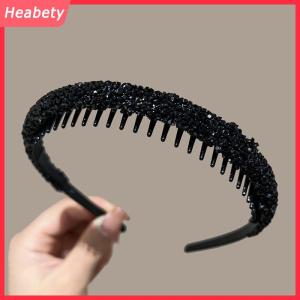 Heabety Không trượt Rhinestone tóc Hoops ban nhạc phụ nữ răng đàn hồi headbands cho phụ nữ sáng bóng tóc sang trọng Hoops