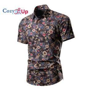 Cozy Up Mens Muscle Fit Dress Shirts Wrinkle-Free Short Sleeve Casual Button Down Shirt