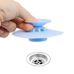 1pcs Press Type Closed Silicone Floor Drain Kitchen Bathroom Sink Sewer Anti-blocking P2458