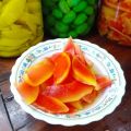 400 GRAM MANISAN BUAH PEPAYA CAIR ASINAN BUAH MANISAN BUAH CIANJUR BUAH VIRAL BUAH LANGKA. 