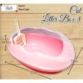 Cat Litter Box Transparan #8 + Scoop - Bak Pasir Kucing. 