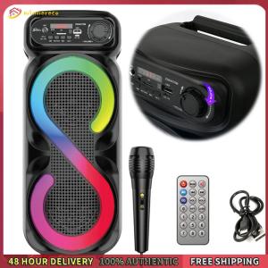 Winnereco Bluetooth-Compatible Speaker Portable Boombox USB/TF Outdoor Speaker Remote Control Wireless Speaker for Outdoor Camping