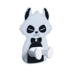 LOVWK อุปกรณ์ติดผนัง ที่แขวนปลั๊กลายการ์ตูน พลาสติกทำจากพลาสติก กันน้ำกันน้ำได้ ตัวยึดปลั๊กสายไฟ น่ารักน่ารักๆ กาวในตัว ปลั๊กผนังรูปสัตว์ บ้านในบ้าน