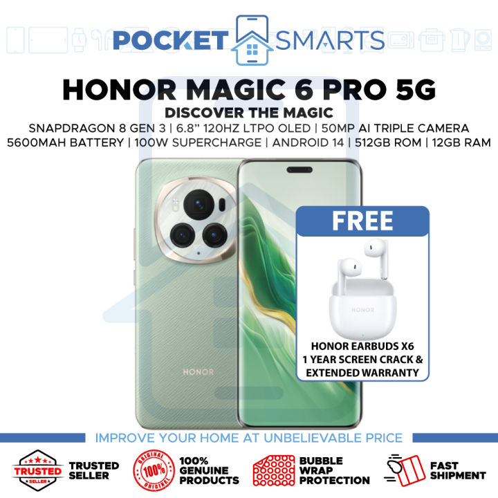 [malaysia Set] Honor Magic 6 Pro 5g 512gb Rom 12gb Ram Honor Magic