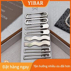YIBAR 8pcs Cô Gái Tóc pins bạc kim loại Duckbill Clip phụ nữ tóc Clips Side bangs phụ nữ phụ nữ barrettes tóc phụ kiện