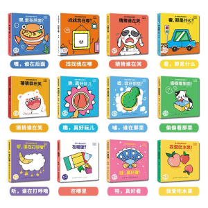 DangDang Baby Interactive Book Set Push Pull Lift Flap Touch Feel Toys 0-3 Years Early Learning