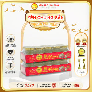 HCM - LIKE NEST [ KHAY 8 TẶNG 2 ] GIỎ QUÀ TẶNG VỊ ĐƯỜNG PHÈN  HL 32% TỔ YẾN NGUYÊN CHẤT