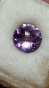 natural batu mulia amethyst kecubung cekerboard round cut