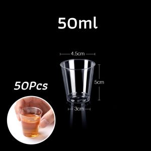 Disposable Plastic Cup Transparent Household Meal Cup Wedding Cups 30ml 50ml 50pcs