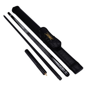 Small Tip 10.5mm Medium Tip 11.5mm Large Tip 12.5mm Chinese Style Black Eight Billiard Cue American Style Nine Ball Cue Large Tip Pool Cue Black Technology Billiard Cue 1/2 Split