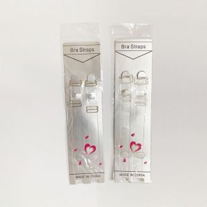 🔥 WPF 1pair Clear Womens Bra Adjustable Transparent Bra Strap Bra Set Hook Shoulder Straps  LovelylifeFu
