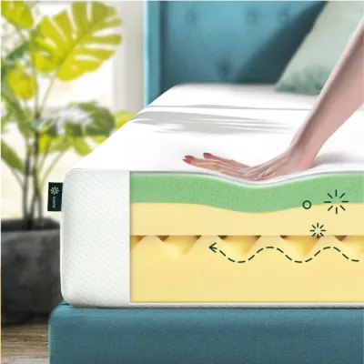 Promo - Kasur Busa Zinus Green Tea Memory Foam / Air Flow / Mattress In a Box - Tebal 15cm90x200 - Sedia Kasur busa bulu halus lantai lipat tebal empuk 1 set lengkap camping intex single cuci gudang murah