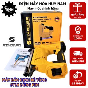 Máy bắn đinh bê tông ST18 dùng pin STARKER chân pin phổ thông công nghệ Đức