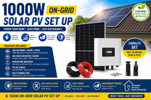 1000W Solar Panel Kit 1kW Solar System Philippines On Grid Solar System 1000W Solar PV Set Complete Package Grid Tie Solar Kit 1kW Solar Package with Inverter and Mount Affordable Solar System Philippines Budget Solar Power Kit Solar Energy Savings System