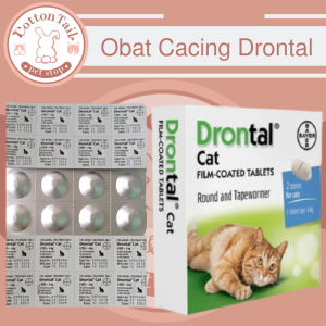 DRONTAL CAT OBAT CACING KUCING (HARGA SATU TABLET)