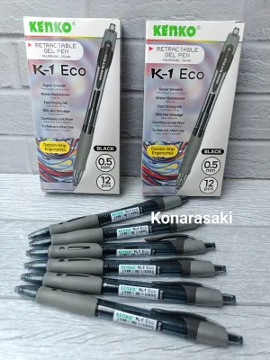 ISI 6-12 PCS PULPEN KENKO K-1 ECO/ GEL PEN K-1 Eco / Pulpen/Ballpoint/Pen Gel Kenko k-1 Eco