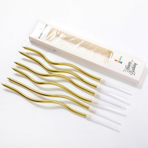 6pcs Spiral Candle Creative Birthday Wedding Party Cake Decoration Spiral Candle High End Cake Candle Twirl