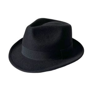 ZSDN MALL Classic Fedora Hat Solid Color Vintage Wool Felt Hat Gentleman Hat Elegant Trilby Cap Men / Women