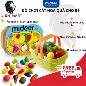 Bộ Đồ Chơi Cắt Hoa Quả Mideer - 17 Loại Rau Củ Quả Sinh Động Âm Thanh Chân Thực Chuẩn Châu Âu EN71