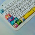 [Keycap Only]American Comics Hand-painted Keycap Doodle Hand Drawn keycap 129 Keys Profile PBT Five-Sided Sublimation For Cherry MX Switch nical Keyboard Keychron/RK61/GK61/Anne Pro 2. 