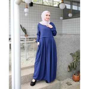 SENNA STORE Liora Maxy Dress Gamis Terbaru 2023 Bahan Moscrepe Nyaman Adem Simple OOTD Fashion Viral