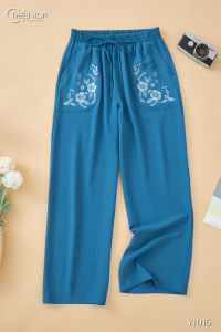 Quần thiết kế trẻ trung thời trang với chất liệu Đũi sóng mộc mạc và mềm mịn QD4Y1016 Thương hiệu Thiều Hoa