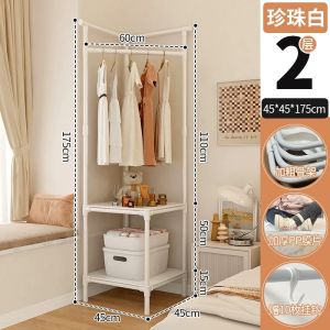 Nhiều lớp dọc Giá treo quần áo đơn giản đa chức năng Góc quần áo Hanger Phòng ngủ sàn Góc treo quần áo Nội thất Góc