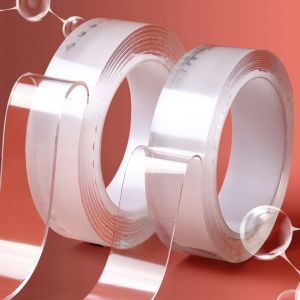 HF กาวสองหน้านาโน ล้างแล้วนำกลับ 2 ขนาด เมื่อเลือก เทปกาว 2 หน้านาโน, กว้าง 1 เซนติเมตร