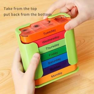 Weekly Organizers 7 Day 28 Compartments Clear PVE Materials Convenient Pills Case For Home And Travel Essential