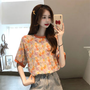 LiShops ใหม่มาแรง เสื้อยืดคอกลมแฟชั่น ลายดอก ต้อนรับซัมเมอร์สุดๆ สีสันสดใส ใส่ได้ทุกวัย เนื้อผ้านิ่มยืดสวมใส่สบาย ราคาดีงาม รีบเลยหมดแล้วหมดเลย