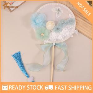 MIH ✨ COD ✨ ผ้ารูปผีเสื้อดอกไม้ดอกไม้ทรงกลมที่จับยาวของจีนอุปกรณ์สำหรับงานแต่งงานอุปกรณ์สำหรับการถ่ายภาพอุปกรณ์ตกแต่งบ้าน