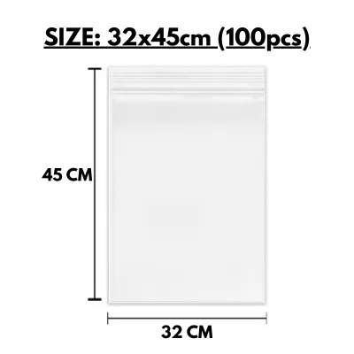 Zipper Plastic Bag 100PCS Extra Thick 0.10mm Self Seal Clear Transparent Zipper Bag Packaging
