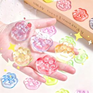 10/20/30pcs Creative Decompress Transparent Jelly Cat Claw Squeeze Toys Squeeze Slime for Stress Relief
