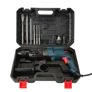 REAIM Electric hammer 3-in-1 2500W Heavy Duty Rotary Hammer Drill with 5 Drill Bits and Demolition Jack Hammer