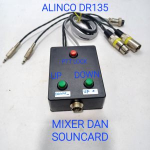 PTT BOX SOUNDCARD TO MIXER AUDIO  UNTUK RIG ALINCO DR 135