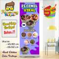 Cetak Spanduk Banner Jualan Es Cemil Viral Bahan Bagus. 