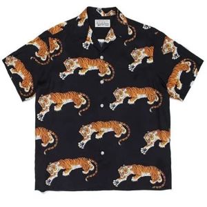 Classics WACKO MARIA Shirt Men Women Full Print Summer Fashion Short Sleeve Shirt