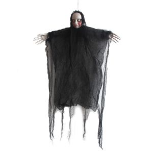 SDFBN Scary Halloween Bloody Ghost Pendant Festival DIY White Ghost Hanging Decoration Atmosphere Decoration Funny Halloween Ghost Ornaments Ghost Festival