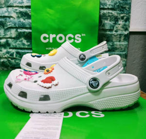 New Crocs lite ride flat sandals casual slippers ladies summer beach shoes midium heels hole shoes with jibbitz for women