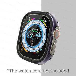 Titanium Color Cover for Apple Watch Ultra2 49mm Zinc Alloy Matte Waterproof Protector Aluminum Case IWatch Series Ultra 2 49
