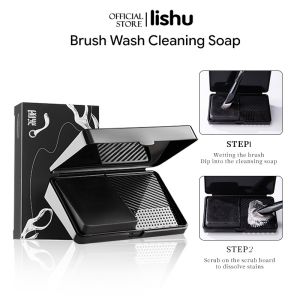 Portable Makeup Brush Cleaning Soap Box Multi-purpose Cleansing Tool For Concealer Brushes Beauty Sponge Blenders & Makeup Puffs Cosmetic Cleaner