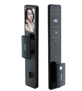 Biosystem iLock 9G(Set B)Wooden door lock with Touchscreen and Keypad- Face Scan - Touchscreen Display - Numeric Keypad - 1 Hour Fire Rated Certified