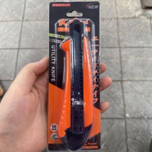 Dao rọc giấy đa năng A100 18mm Kapusi K-8744 dao trổ cố định lưỡi dao siêu sắc cắt giấy rọc băng keo bìa carton