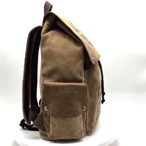 Anime Style Canvas Backpack Large Capacity for School Students Daily Use Lightweight 32x16x45 cm